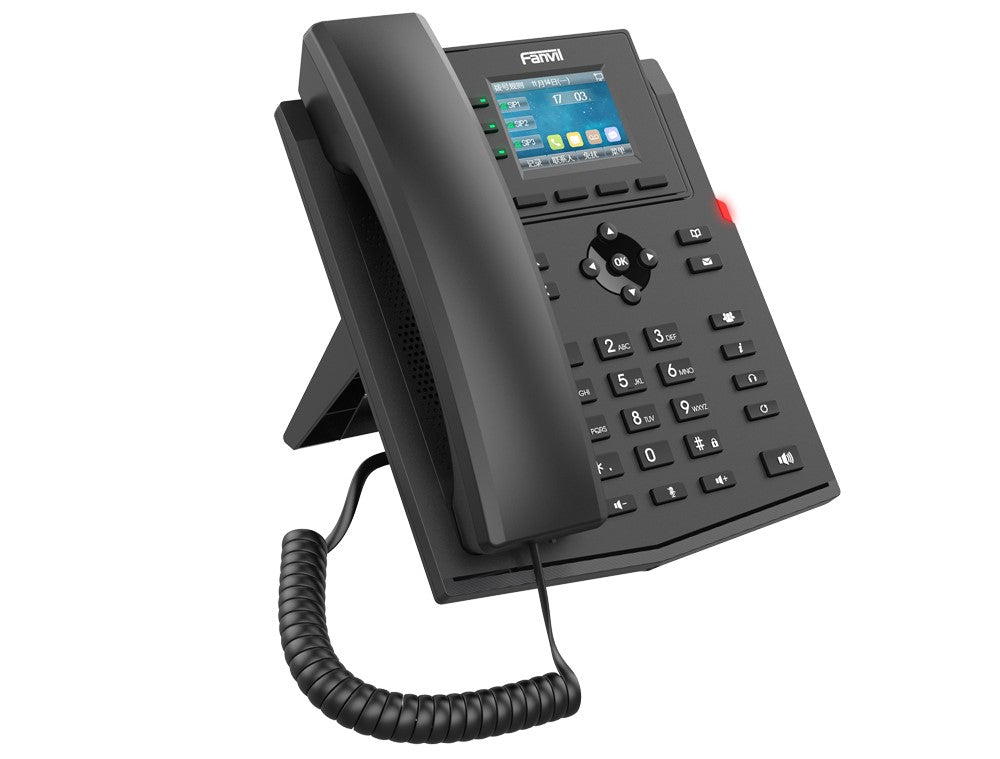 Fanvil X303-2 Wire IP Phone, 2.4-inch Color, RJ11 Interface and Supports 2-Wire Power, HD Voice, 6-Party Conferencing, 4 SIP Accounts Fanvil X303-2 Wire IP Phone, 2.4-inch Color, RJ11 Interface and Supports 2-Wire Power, HD Voice, 6-Party Conferencing, 4 SIP Accounts